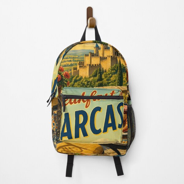 Item preview, Breakfast in Carcassonne, France: scenic-Style Painterly Travel Poster designed and sold by LSVart.