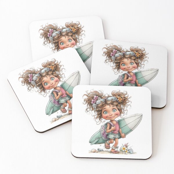 Item preview, Cute surfer boy on the summer beach – whimsical design designed and sold by aliencharm.