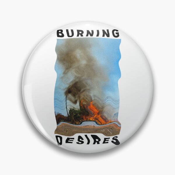 Item preview, Burning World Distorted Streetwear Graphic | Abstract Fire Aesthetic | Grunge Y2K Goth Poster, Sticker & T-Shirt Design designed and sold by rileyhells.