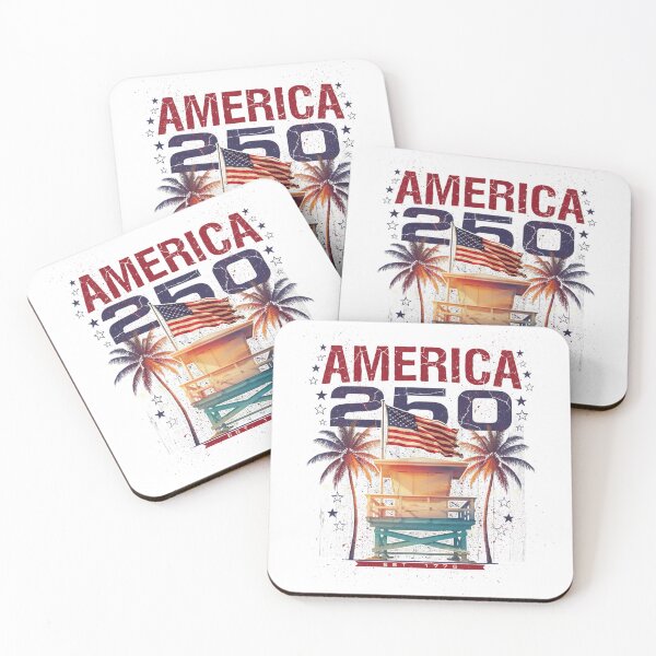Item preview, America 250 Miami Semiquincentennial Vintage USA Beach Flag v2 designed and sold by DarylWelsh2024.