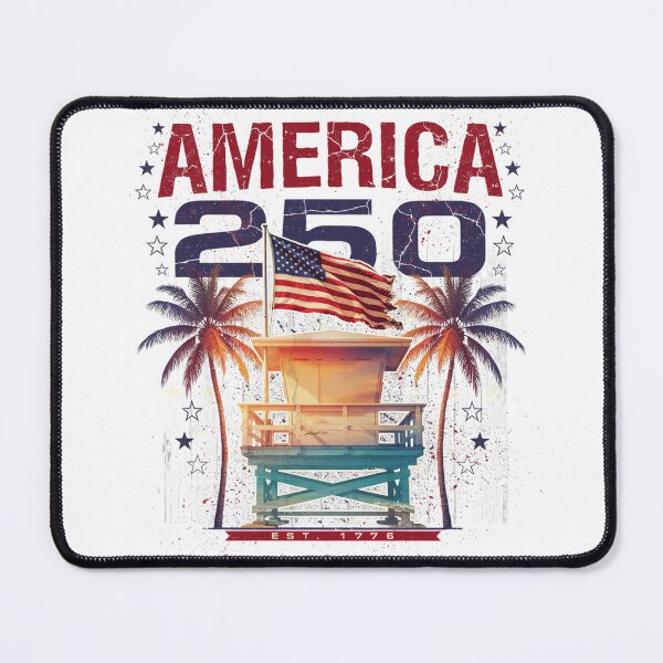 Item preview, America 250 Miami Semiquincentennial Vintage USA Beach Flag v2 designed and sold by DarylWelsh2024.
