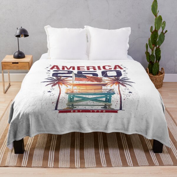 Item preview, America 250 Miami Semiquincentennial Vintage USA Beach Flag v2 designed and sold by DarylWelsh2024.