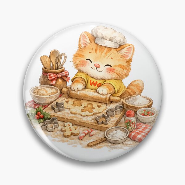 Item preview, Orange Tabby Cat Christmas Cookie Baker designed and sold by Wawa5656.