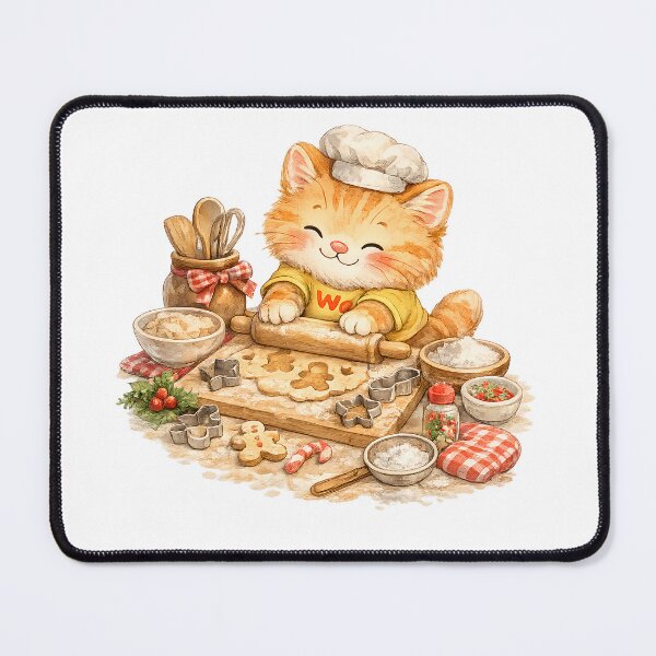 Item preview, Orange Tabby Cat Christmas Cookie Baker designed and sold by Wawa5656.