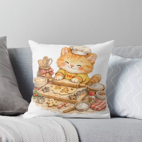 Item preview, Orange Tabby Cat Christmas Cookie Baker designed and sold by Wawa5656.