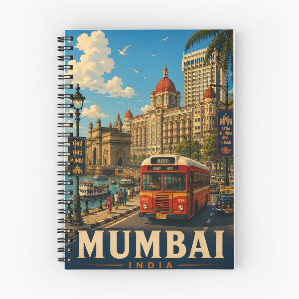 Aperçu de l'œuvre Affiche de voyage vintage de Mumbai, Inde créée et vendue par TAOptimus .