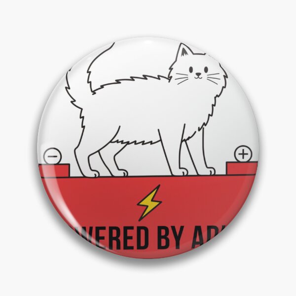 Item preview, Powered By ADHD Cat Pink – Adorable Neurodivergent Cat designed and sold by Charonde.