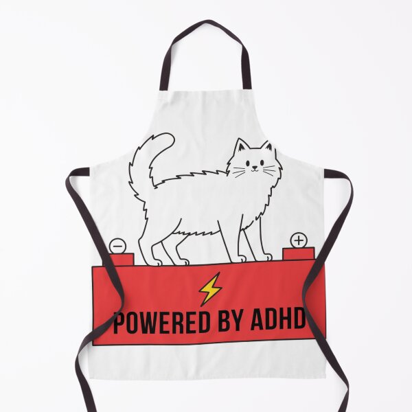 Item preview, Powered By ADHD Cat Pink – Adorable Neurodivergent Cat designed and sold by Charonde.