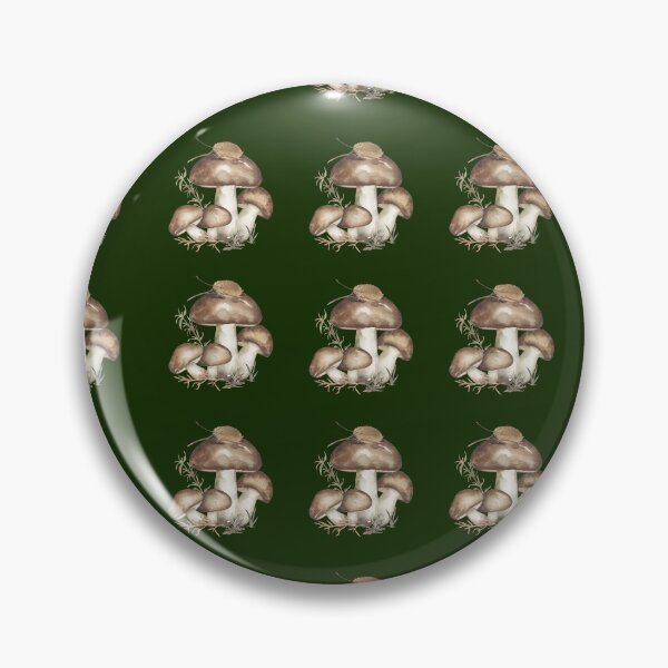 Item preview, ​Forest Green Mushroom Seamless Pattern Cottagecore Botanical designed and sold by ​Jyoti Digital Artist.