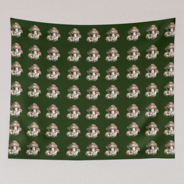 Item preview, ​Forest Green Mushroom Seamless Pattern Cottagecore Botanical designed and sold by ​Jyoti Digital Artist.