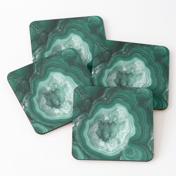 Item preview, Emerald Malachite Green Stone Swirl Pattern designed and sold by FrostyFrisby.