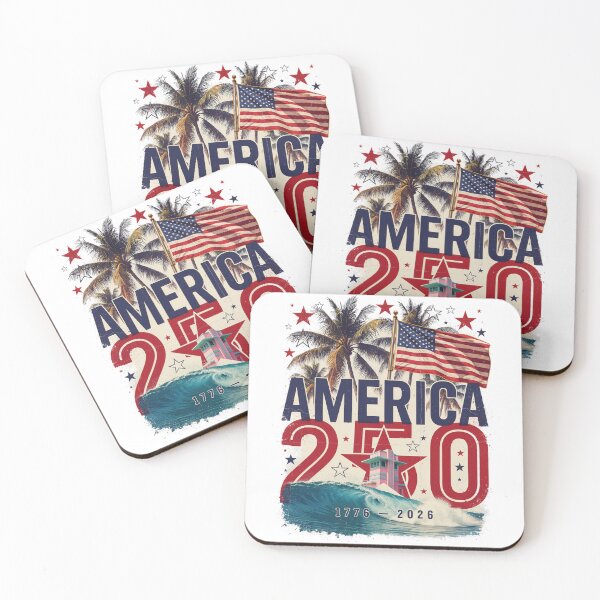 Item preview, America 250 Miami Semiquincentennial Vintage USA Beach Flag v4 designed and sold by DarylWelsh2024.