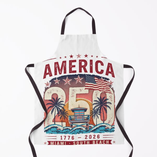 Item preview, America 250 Miami Semiquincentennial Vintage USA Beach Flag v5 designed and sold by DarylWelsh2024.