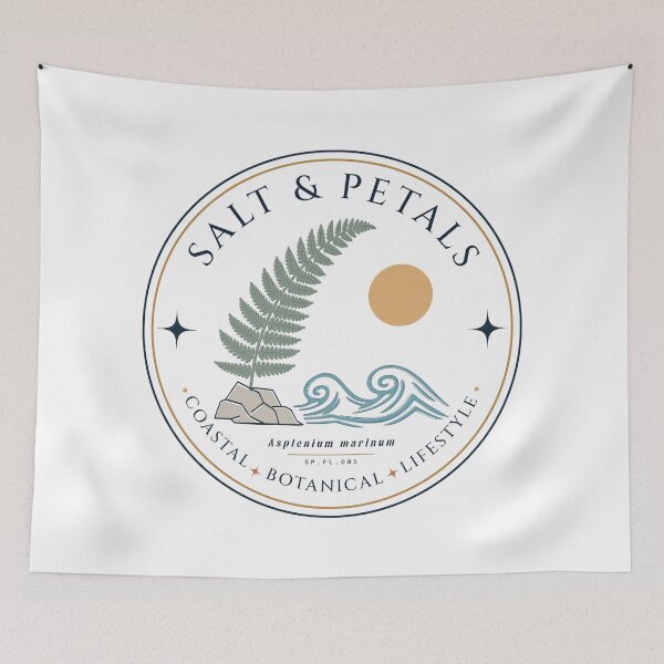 Item preview, Salt & Petals Coastal Botanical Badge designed and sold by N72 Heritage.