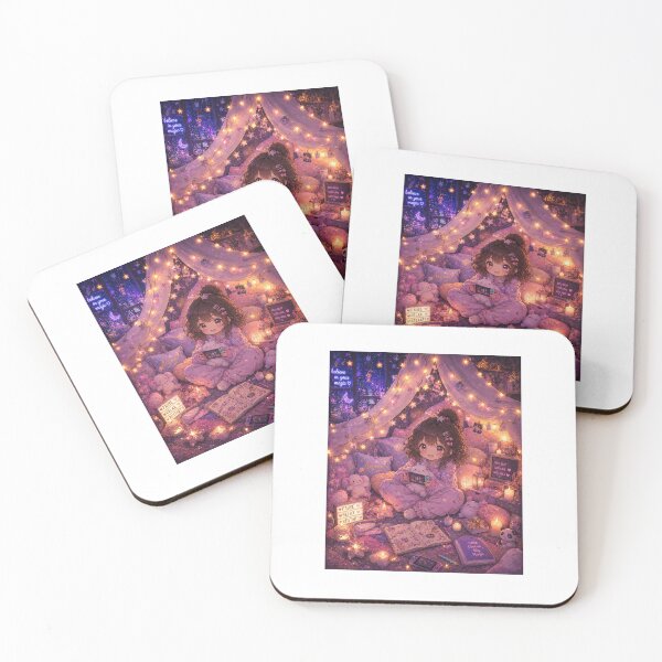 Item preview, Cozy Blanket Fort Girl Sticker designed and sold by blossomfun.