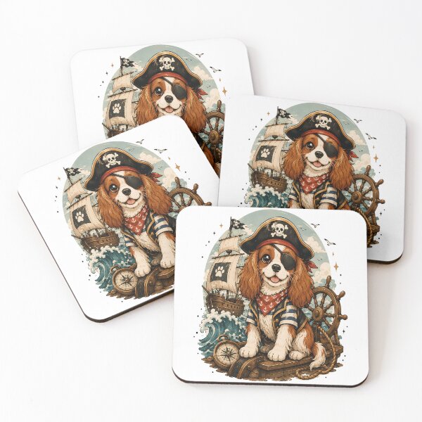 Item preview, Captain of Cuteness | Cute Cavalier King Charles Pirate Cartoon | Funny Dog Lover Gift designed and sold by Moh-nd-Eg.