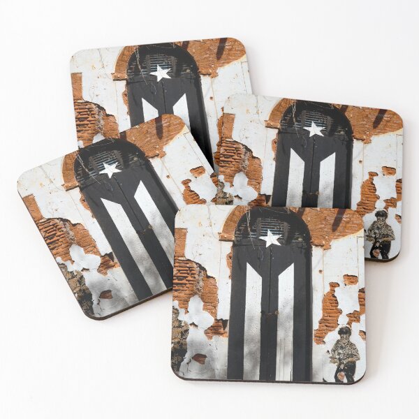 Item preview, Puerto Rico Flag Resistance Boricua Pride B/W designed and sold by erozzz.