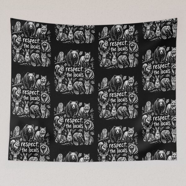 Item preview, Respect The Locals Wildlife Nature Conservation Forest Animals designed and sold by ostenlee.