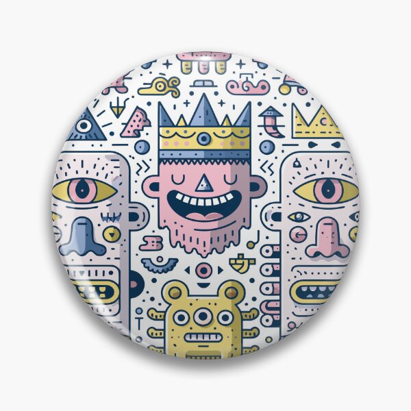 Item preview, Whimsical Abstract Doodle Creatures Folk Art designed and sold by Romgora.