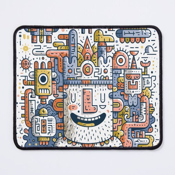 Item preview, Whimsical Doodle Robot Man Complex Illustration designed and sold by Romgora.