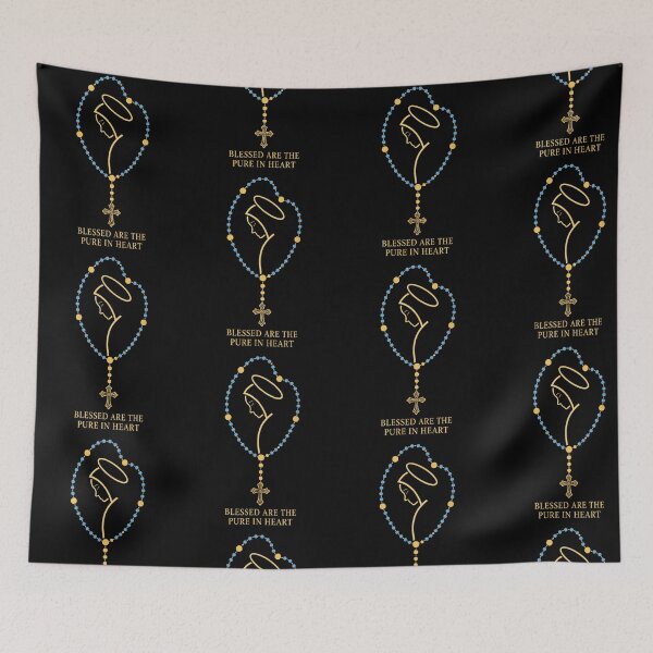 Item preview, Blessed Are the Pure in Heart Rosary Virgin Mary Christian Faith designed and sold by ostenlee.