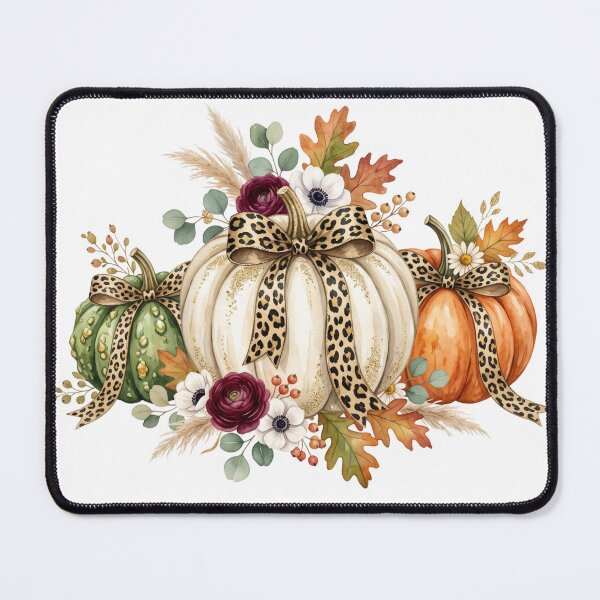 Item preview, Watercolor Leopard Bow Pumpkin Arrangement designed and sold by favoprintaart.