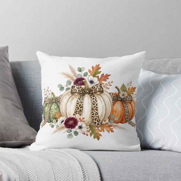 Item preview, Watercolor Leopard Bow Pumpkin Arrangement designed and sold by favoprintaart.