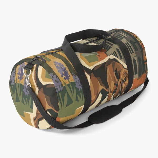 Item preview, BELGIUM Vintage Travel Illustration - Angular Canine Tracking in an Urban Park designed and sold by ZUMERI.