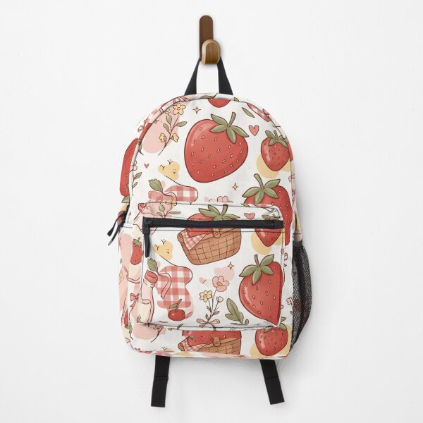 Item preview, Strawberry Milk Picnic | Cute Retro Seamless Pattern | Cozy Strawberry Aesthetic designed and sold by AP Digi Store.