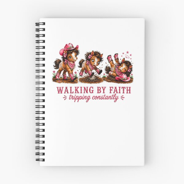 Item preview, Walking By Faith Tripping Constantly Funny Christian Cowgirl Kids designed and sold by ostenlee.
