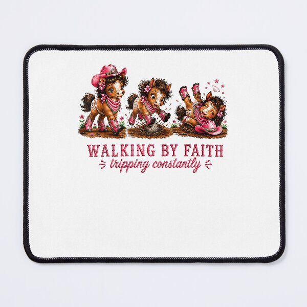 Item preview, Walking By Faith Tripping Constantly Funny Christian Cowgirl Kids designed and sold by ostenlee.