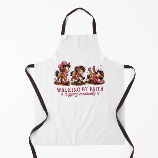 Item preview, Walking By Faith Tripping Constantly Funny Christian Cowgirl Kids designed and sold by ostenlee.