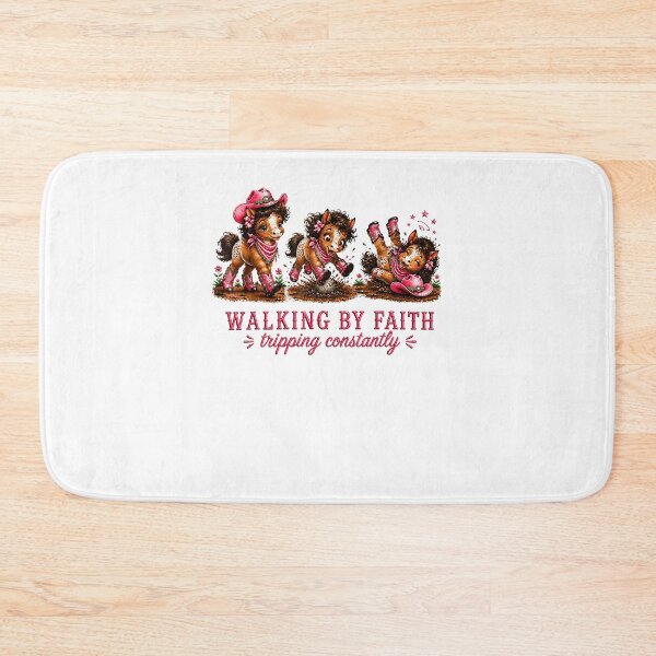 Item preview, Walking By Faith Tripping Constantly Funny Christian Cowgirl Kids designed and sold by ostenlee.