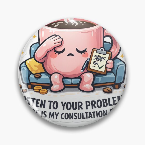 Item preview, I Listen To Your Problems Where Is My Consultation Fee - Funny Therapist Mug Sticker designed and sold by Saniyamirza07.