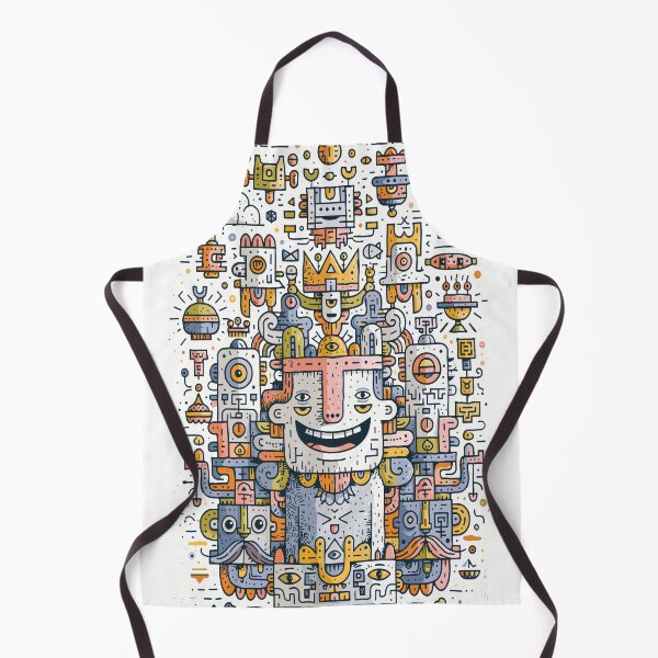 Item preview, Maximalist Mythological Smiling Doodle Character designed and sold by Romgora.