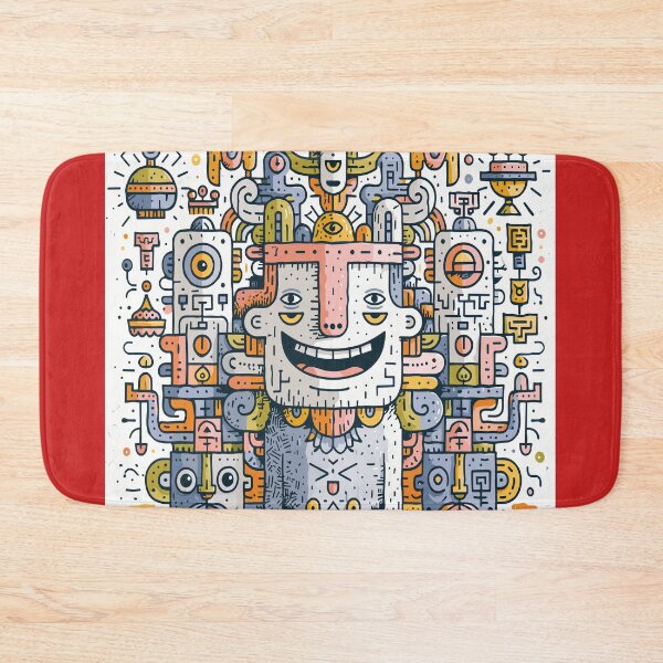 Item preview, Maximalist Mythological Smiling Doodle Character designed and sold by Romgora.