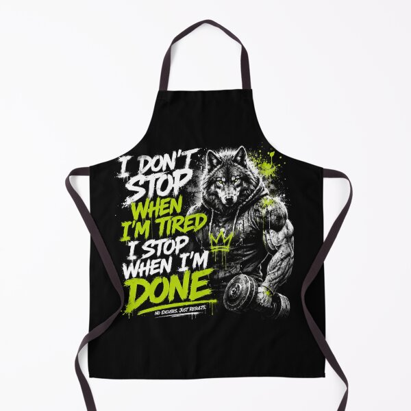 Item preview, I Don’t Stop When I’m Tired – Wolf Gym Motivation designed and sold by IronPulseShop.