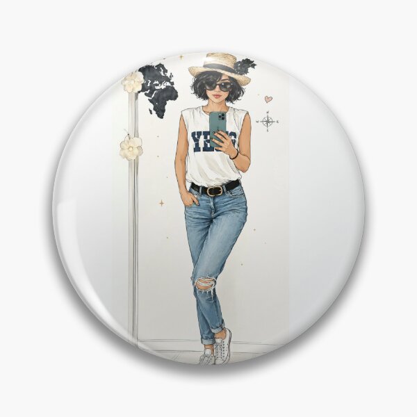 Item preview, Wanderlust Girl – Minimalist Travel Art designed and sold by Sztyep88.