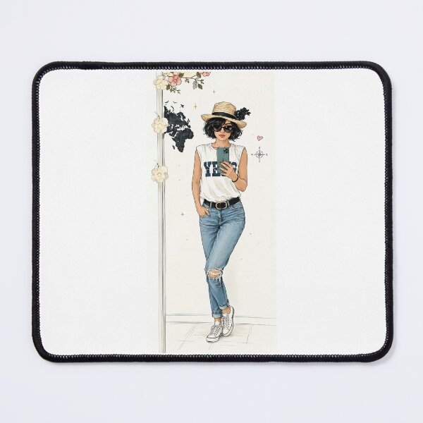 Item preview, Wanderlust Girl – Minimalist Travel Art designed and sold by Sztyep88.