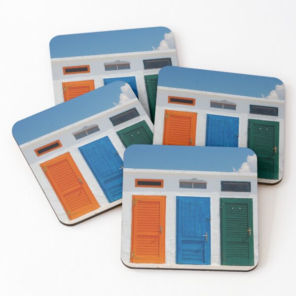 Item preview, Tropical beach colored pavilion island doors colorful fine art photograph wall art designed and sold by Jéanpaul  Ferro.