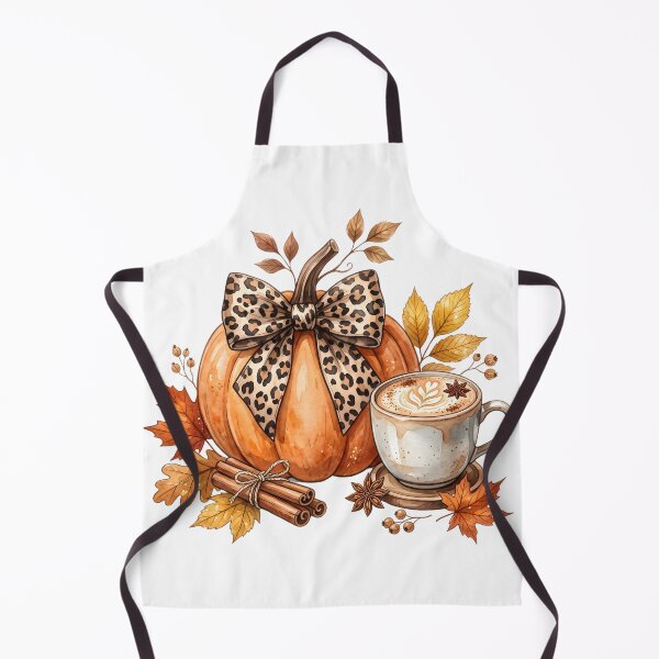 Item preview, Cozy Fall Pumpkin Coffee Watercolor designed and sold by favoprintaart.