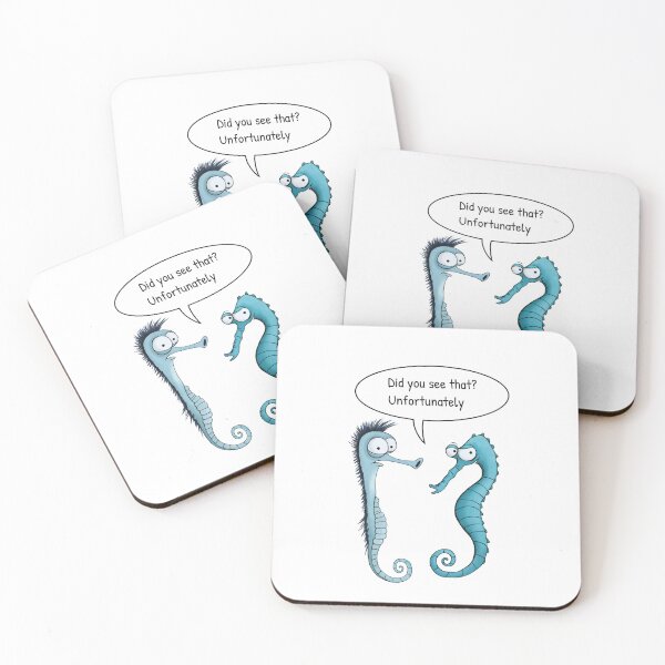 Item preview, Funny Seahorse Conversation – Did You See That? Unfortunately. designed and sold by FMproject.