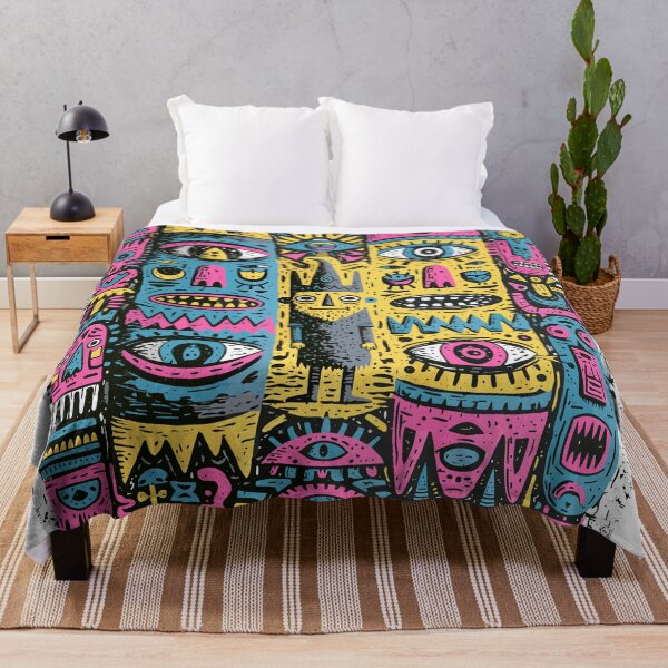 Item preview, Vibrant Tribal Masks Abstract Art Pattern designed and sold by Romgora.
