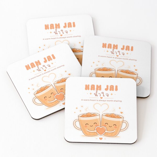 Item preview, Nam Jai | Share a Cup of Kindness – Thai Tea Illustration Thai Design | Soft Thailand™ designed and sold by CosmicQuietStudio.