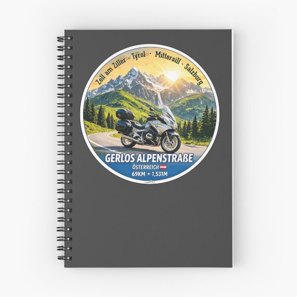 Item preview, Gerlos Alpine Road, Gerlos Alpenstraße Austria Motorcycle Sticker TShirt 03 designed and sold by OuterShellUK.