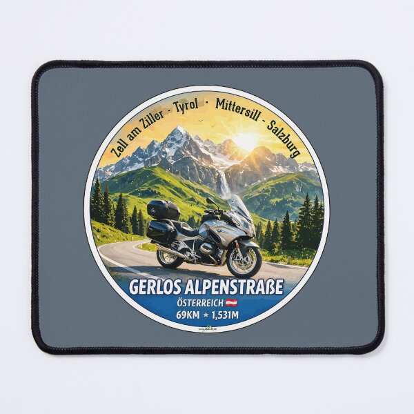 Item preview, Gerlos Alpine Road, Gerlos Alpenstraße Austria Motorcycle Sticker TShirt 03 designed and sold by OuterShellUK.