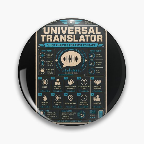 Item preview, Universal Translator Quick Reference Card designed and sold by agearb.