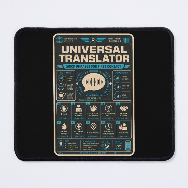 Item preview, Universal Translator Quick Reference Card designed and sold by agearb.