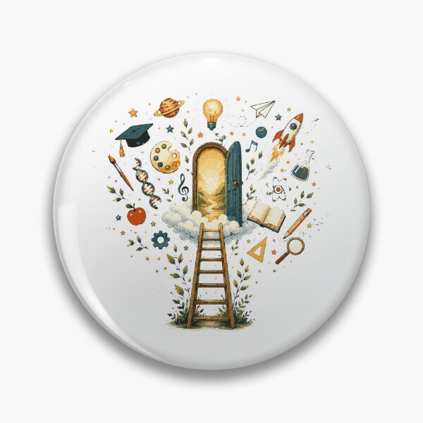Item preview, Door to Knowledge T-Shirt & Sticker | Inspirational Learning Illustration | Teacher Gift designed and sold by Sunday.Supply.