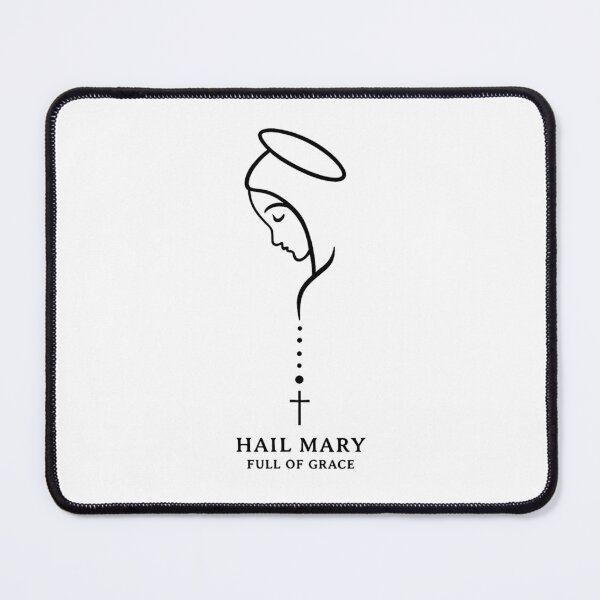 Item preview, Hail Mary Full Of Grace Minimalist Virgin Mary Rosary Christian Faith designed and sold by ostenlee.